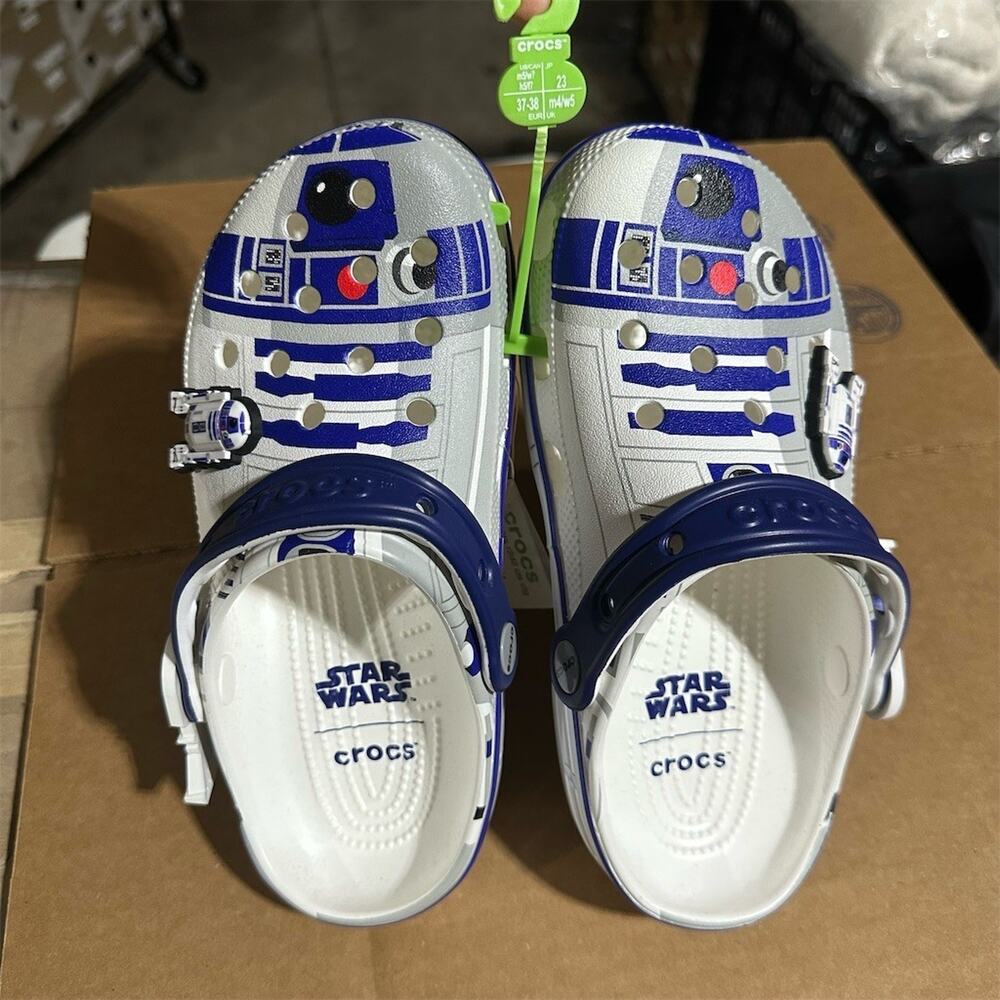 Crocs Classic Clog 'Star Wars R2-D2' Jibbitz Sandals | Womens 7 Mens 5 | NWT